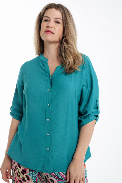 Bluse aus Viskose einfarbig-Paprika-6