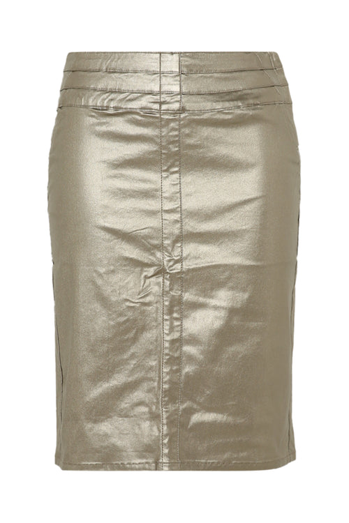 Kurzer einfarbiger Rock-Paprika-10