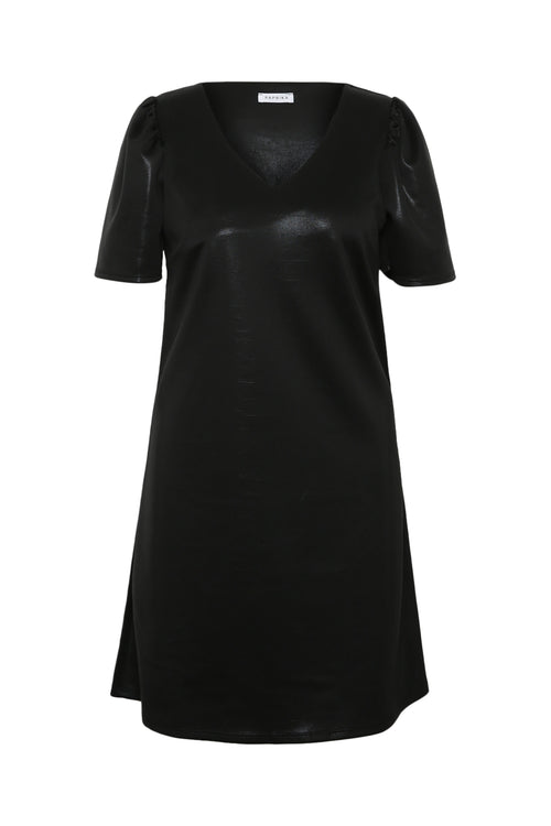 Robe unie effet satiné-Paprika-1