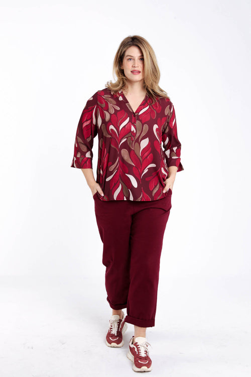 Bluse mit grafischem Druck-Paprika-8