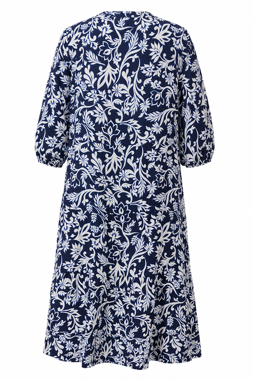 Langes Kleid aus Viskose mit zweifarbigem Paisley-Muster-Paprika-2