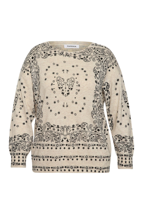 Pullover mit Bandana-Print-Paprika-1