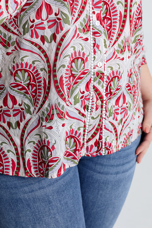 Bluse mit Paisleymuster-Paprika-6