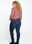 Washed Slim-Fit-Jeans „Louise“ L 34 mit schmuckbesetztem Gürtel