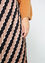 Langes plissiertes Kleid mit geometrischem Streifenmuster