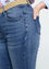Unifarbene Slim-Fit-Hose mit 5 Taschen und Gürtel mit Schmuckbesatz