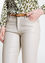 Unifarbene Slim-Fit-Hose mit Gürtel und 5 Taschen