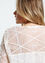 Unifarbene Ajour-Bluse mit Knöpfen und Stickereieffekt