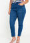 Slim-Fit-7/8-Jeans mit Druckknopfdetail unten