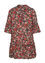 Tunika-Kleid mit Blumen-Print, Orange