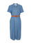 Kurzes, unifarbenes Jeanskleid aus Lyocell mit Knöpfen und dekorativem Gürtel