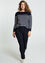 Unifarbene Slim-Fit-Milano-Hose aus Viskose mit Knopf und Reißverschluss