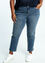 7/8-Slim-Fit-Jeans „Louise“ mit kleinen Schlitzen unten