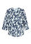 Lange, lockere Bluse mit zweifarbigem geometrischem Muster