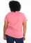 Einfarbiges Baumwoll-T-Shirt mit Schriftzug