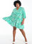 Kurzes Tunika-Kleid mit Paisley-Print