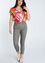 Unifarbene Slim-Fit-Hose mit 5 Taschen und Gürtel