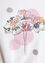 T-Shirt mit Aufdruck von Blumen und Blasen