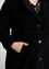 Lange, unifarbene Jacke aus weichem Material mit Knöpfen und Schleifenband