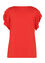Unifarbenes Viskose-T-Shirt mit Schmuckbesatz am Ausschnitt