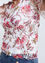 Spitzen-T-Shirt mit Blumendruck und Knopf