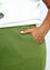 Unifarbene Chinohose mit hoher, elastischer Taille