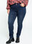 Washed Slim-Fit-Jeans „Louise“ L 34 mit schmuckbesetztem Gürtel
