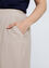 Lange, locker geschnittene, unifarbene Hose mit Saumdetail