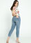 Unifarbene Slim-Fit-Hose mit 5 Taschen und Fantasiegürtel