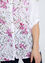 Lange Bluse aus Leinen und Viskose mit gesticktem Blumenmuster