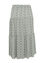 Langes Kleid aus Viskose mit zweifarbigem Print und Flechtgürtel