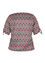 T-Shirt mit geometrischem Muster und Reißverschluss
