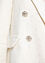 Halblange, unifarbene und taillierte Tweed-Jacke mit Strass