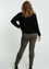 Unifarbene Slim-Fit-Milano-Hose aus Viskose mit Knopf und Reißverschluss