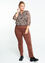 Einfarbige Hose mit geradem Bein ‚Mia' L30 aus Baumwolle mit 5 Taschen