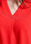 Unifarbenes, ärmelloses T-Shirt mit Falte auf der Vorderseite