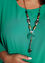 Lockerer, unifarbener Poncho aus Viskose mit Halskette