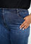 Unifarbene gerade geschnittene Jeans 'Mia' mit aufwendig verarbeitetem Gürtel