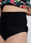 Unifarbenes Bikinihöschen mit hoher Taille und Aufschlag