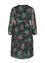 Langes Kleid aus plissiertem Voile mit Paisley-Print, Dunkelgrün grün