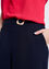 Unifarbener 7/8-Hosenrock mit eingearbeiteter Schnalle