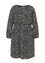 Kurzes Kleid aus Seersucker-Stoff mit zweifarbigem grafischem Muster