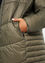 Kurze, unifarbene Daunenjacke mit abnehmbarer Kapuze und Reißverschluss