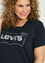 Unifarbenes T-Shirt mit Logo von Levi‘s und Strass