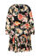 Halblanges, gefüttertes Kleid aus Viskose mit Blumendruck