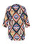 Lange, geknöpfte Bluse aus Viskose mit Ethnodruck