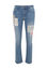Slim-Fit-Jeans mit Patchwork-Quadraten und 5 Taschen