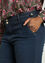 Flared-Jeans „Flavie“ L32 mit doppeltem Gürtel und Knopf an der Seite